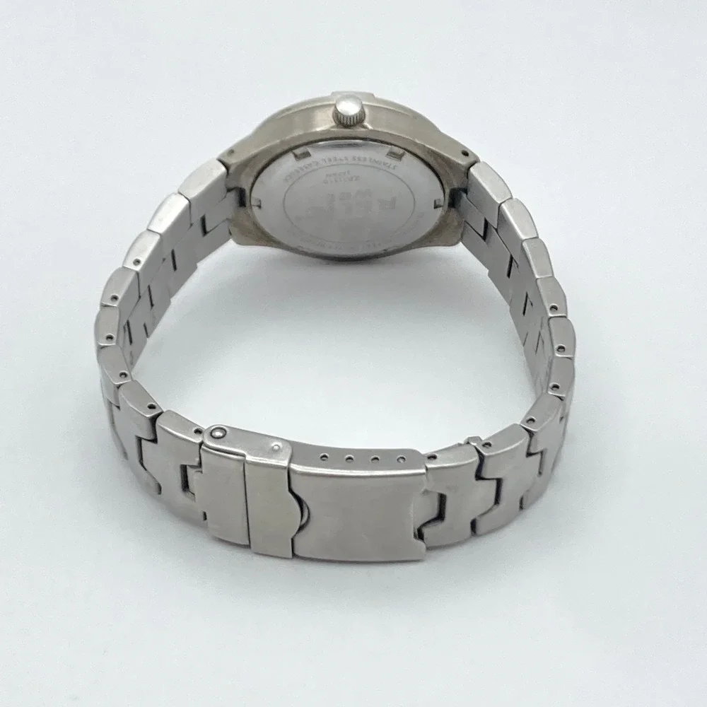 Relic Wet Women's Watch 30mm Silver Tone Gray Dial Rotating Bezel New Battery 7